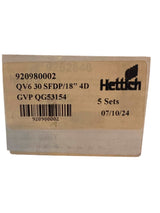 (5 Sets) Hettich, QV6 30, SFDP/18", 4D, Undermount Drawer Slides, 920980002