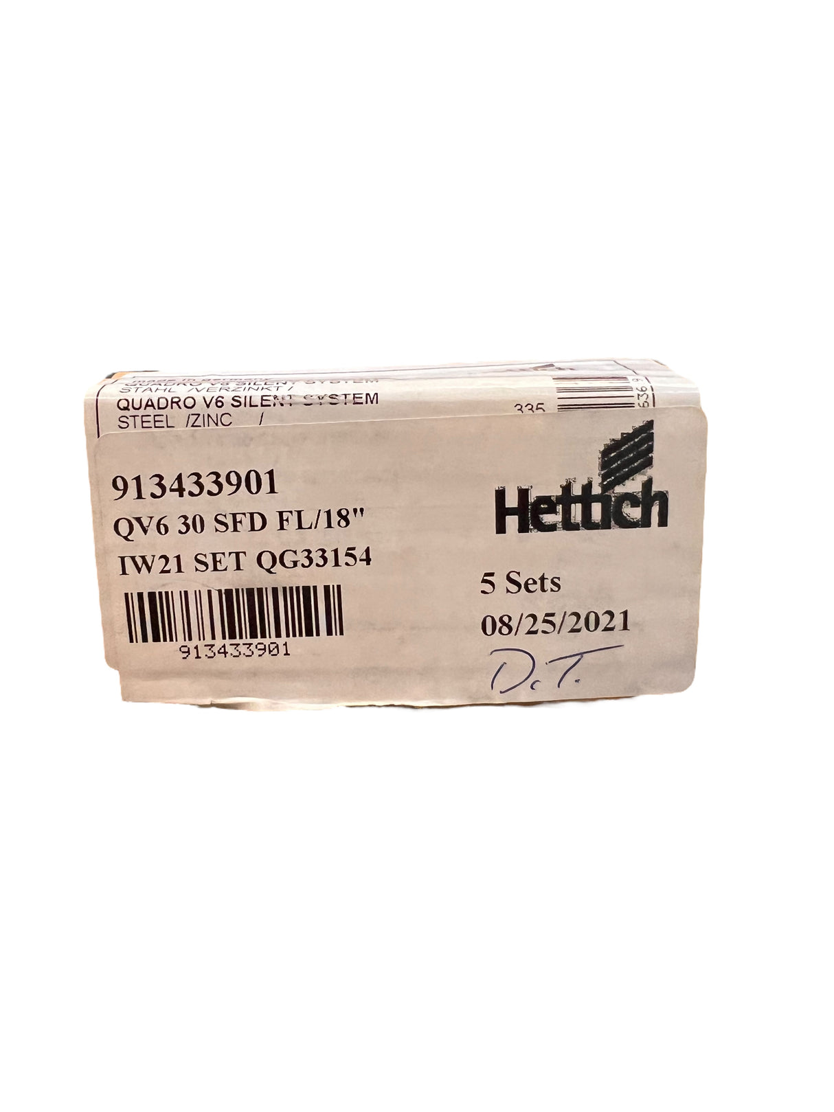 (Set of 5) Hettich, Quadro V6, 18", Undermount, SOFT CLOSE, 7/8 Extension, Drawer Slides