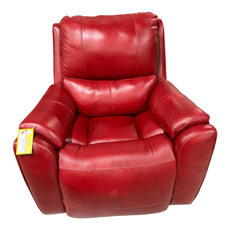 Red Leather, Power Recliner, In-Store Pickup Only - Freeman Liquidators