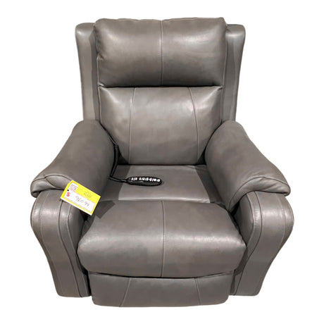 Gray Leather, Power Recliner, In-Store Pickup Only - Freeman Liquidators