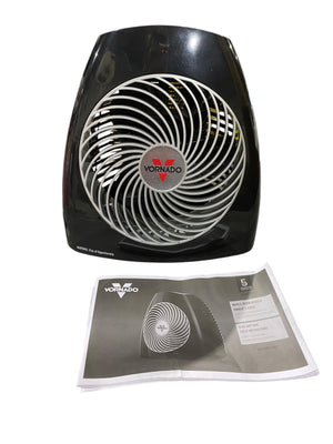 Vornado, MVH, Space Heater, Black, 3 Heat Settings, Adjustable Thermostat, Tip-Over Protection, Auto Safety Shut-Off System, Indoor Use, Whole Room