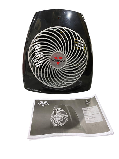 Vornado, MVH, Space Heater, Black, 3 Heat Settings, Adjustable Thermostat, Tip-Over Protection, Auto Safety Shut-Off System, Indoor Use, Whole Room - Freeman Liquidators