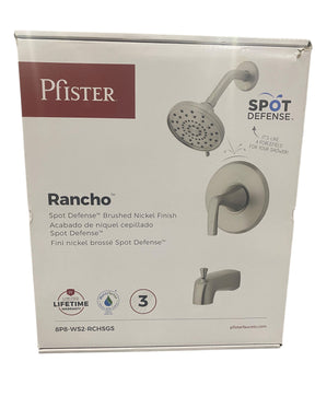 Pfister, Rancho, Model 8P8-WS2-RCHSGS, 1 Handle, Tub, Shower, Trim, Valve, Spot Defense, Brushed Nickel - Freeman Liquidators
