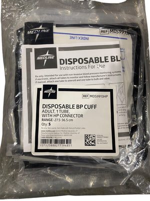 Medline, Single, Tube, Adult, Large, Blood, Pressure, Cuffs, Marquette, Connector, 5 Pack, MDS9913HP - Freeman Liquidators