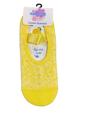 Precious Moments, Anti-Slip, Ballet, Filigree Pattern, Lemon, Scented, Socks - Freeman Liquidators