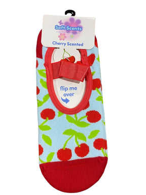 Precious Moments, Anti-Slip, Ballet, Cherry, Print, Scented, Socks - Freeman Liquidators