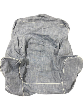 Pottery Barn Kids, My First Anywhere Chair, Chambray, White Piping, Slipcover Only - Freeman Liquidators