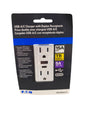 Eaton, White, USB-A|C, Charger, Duplex, Receptacle, TRUSBAC15 - Freeman Liquidators