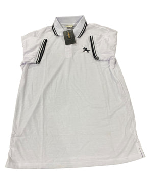 Dino Robert, Men's, Short, Sleeve, Polo, White, Black, Gray - Freeman Liquidators - [product_description] - Men's Clothing