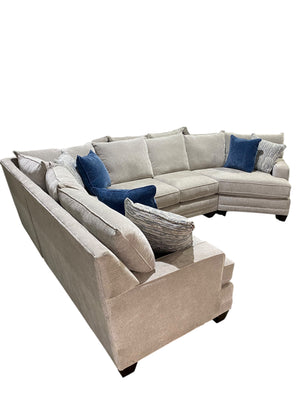 Kennedy 4 Piece Pop Silver Sectional - IN STORE PICKUP ONLY