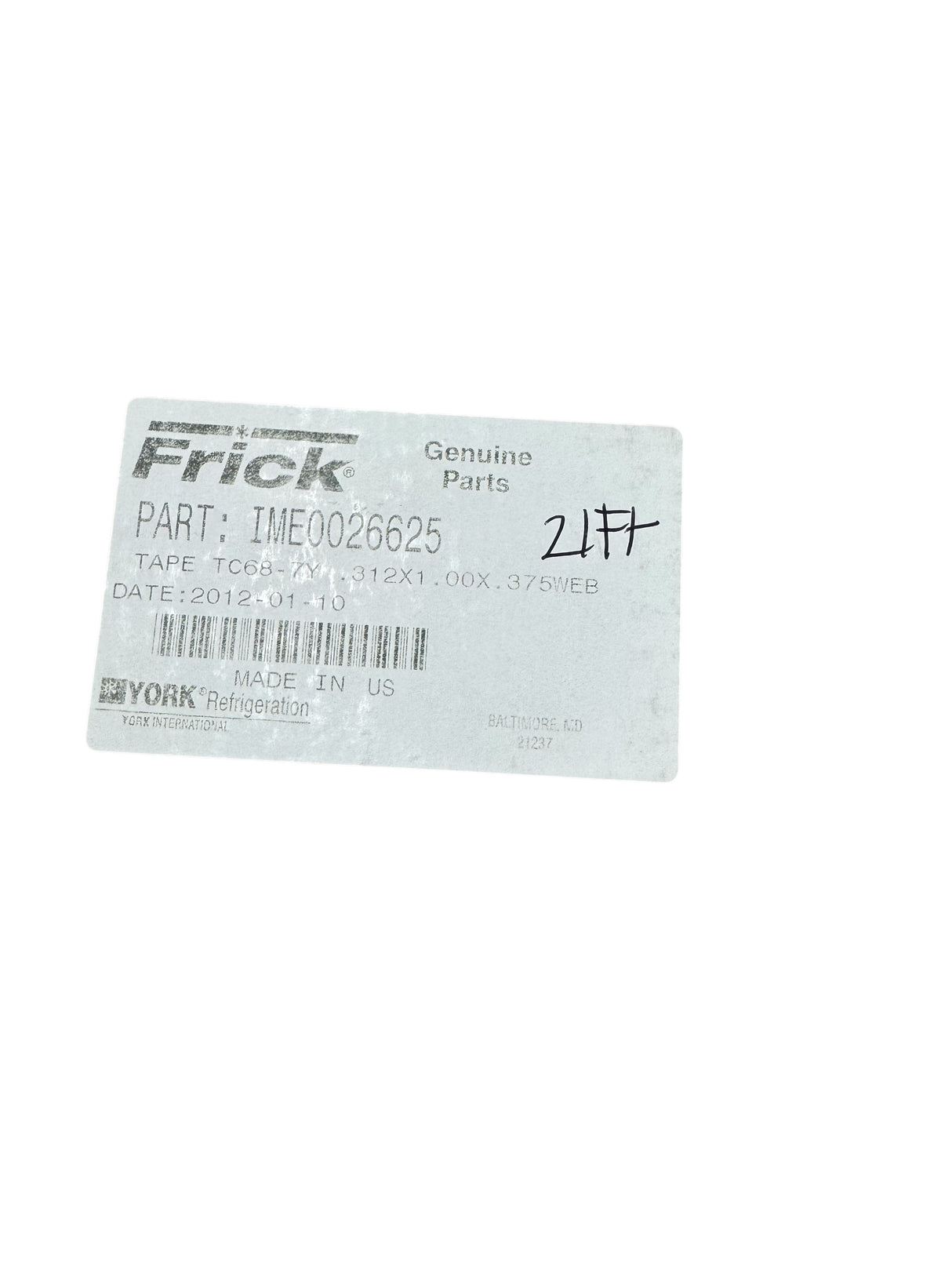 IMECO, IME0026625, Tape TC68-7Y, .312 x 1.00 x .375WEB