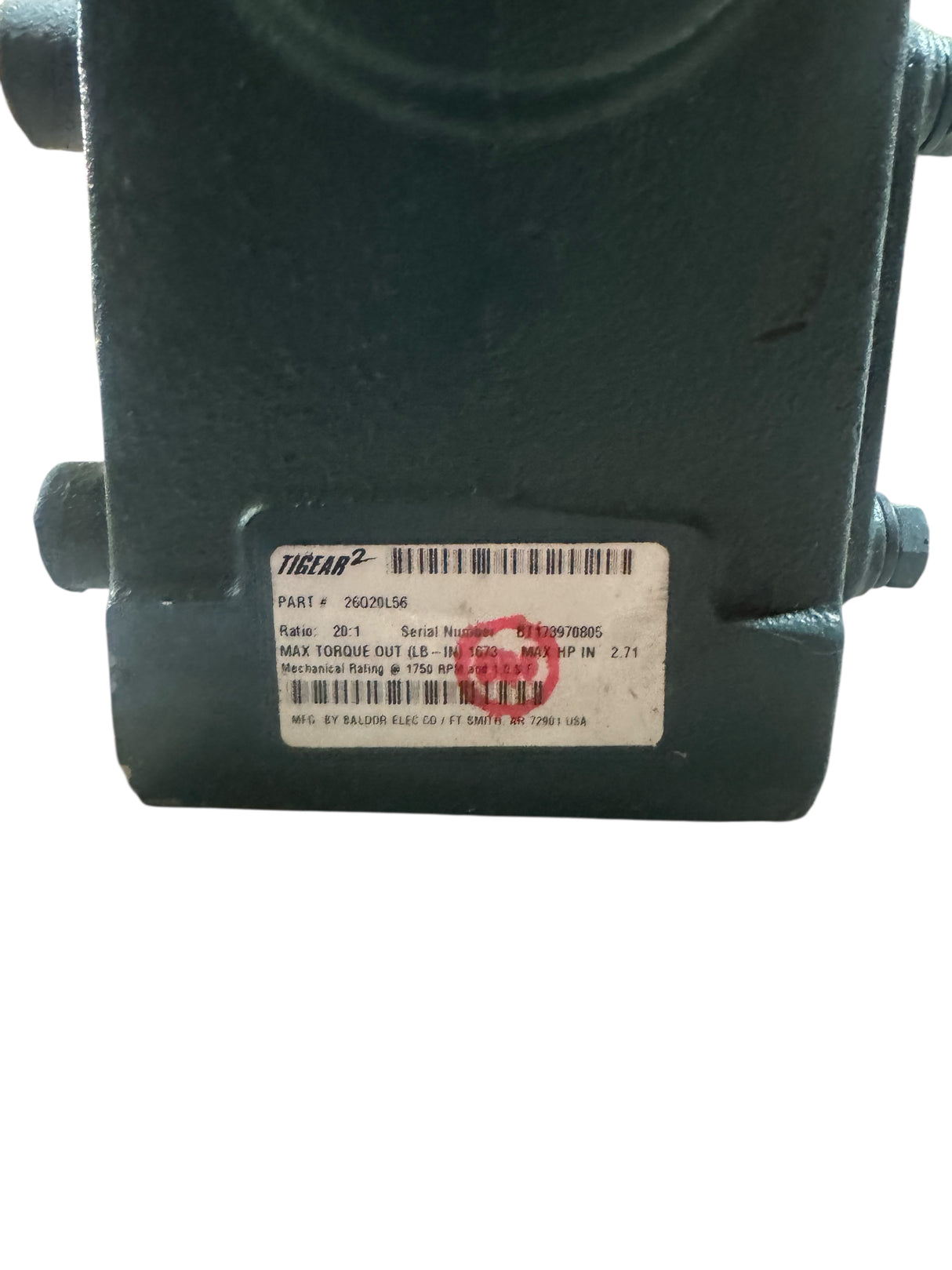 Dodge Tigear 2, 26Q20L56, Right Angle, Worm Gear, Reducer - Freeman Liquidators - [product_description] - Reducers