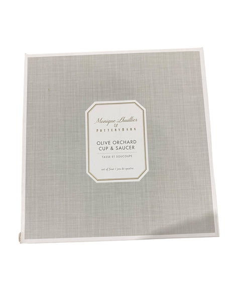 Pottery Barn, Monique Lhuillier, Olive Orchard, Cup & Saucer, Set of 4 - Freeman Liquidators - [product_description] - TEA SET