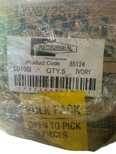 Rectorseal, 85124, SlimDuct, SD100I, 100mm, 3.75" Duct, 78" Length, Ivory (5pk) - Freeman Liquidators - [product_description] - Ducting