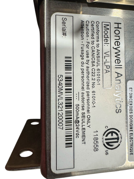 Honeywell, VL-LPA, Gas Sensor - Freeman Liquidators - [product_description] - Gas Sensor