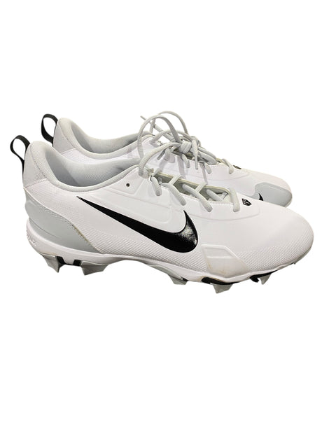 Nike, Men's, Force Trout 9 Keystone, Baseball, Cleats, White/Black/Grey, Size 11.5, DAMAGED BOX - Freeman Liquidators - [product_description] - Men's Shoes