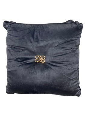 Heaton & Parke, Decorative, Throw Pillows, Black, Velvet, Gold Buckle, 20x20, Set of 2 - Freeman Liquidators - [product_description] - Pillows