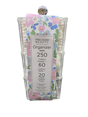 Precision Beauty, Filled, Plastic, Organizer, Cotton Swabs, Cotton Balls, Cotton Pads - Freeman Liquidators - [product_description] - COTTON ORGANIZER