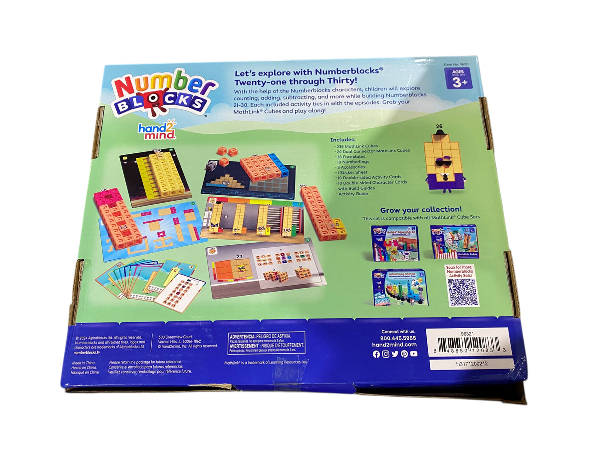 hand2mind, MathLink, Cubes, Numberblocks, 21-30, Activity Set, Ages 3+ - Freeman Liquidators - [product_description] - EDUCATIONAL ACTIVITY