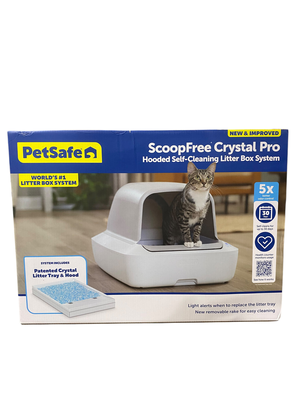 PetSafe, ScoopFree Crystal Pro, Self Cleaning, Cat Litter Box, Health Counter Helps Monitor - Freeman Liquidators - [product_description] - LITTER BOX