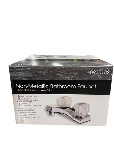Project Source, 935182, Non-Metallic, 2 Handle, Acrylic, Lavatory, Faucet - Freeman Liquidators - [product_description] - Bathroom Sink Faucets