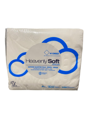 Papernet, 413662, Heavenly Soft, 1/4 Fold, White, Dinner Napkins SINGLE PACK - Freeman Liquidators - [product_description] - Napkins