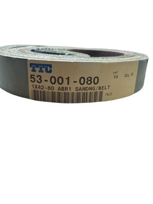 TTC, 53-001-080, 1" Width, 42" Length, 80 Grit, Abrasive Belt (16PK) - Freeman Liquidators - [product_description] - 
