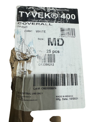 DuPont Tyvek 400 Coverall with Respirator Fit Hood, Medium, 25PK - Freeman Liquidators - [product_description] - Coveralls