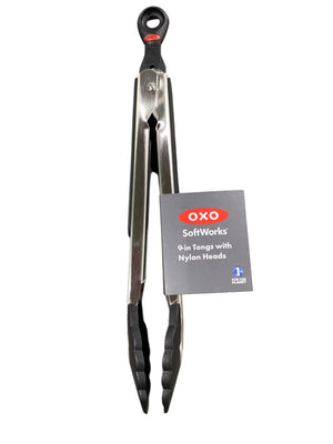 OXO, SoftWorks, 9", Locking Tongs, Nylon Heads