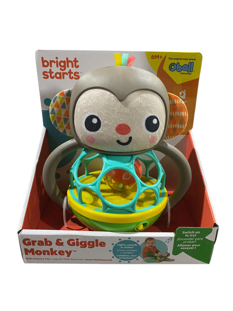 Bright Starts, Grab & Giggle Monkey, 6 Months+ - Freeman Liquidators - [product_description] - BABY TOY