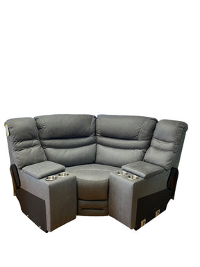 Lounge Wedge, Electric Consoles, Grey, Cloth, IN STORE PICKUP ONLY - Freeman Liquidators - [product_description] - FURNITURE