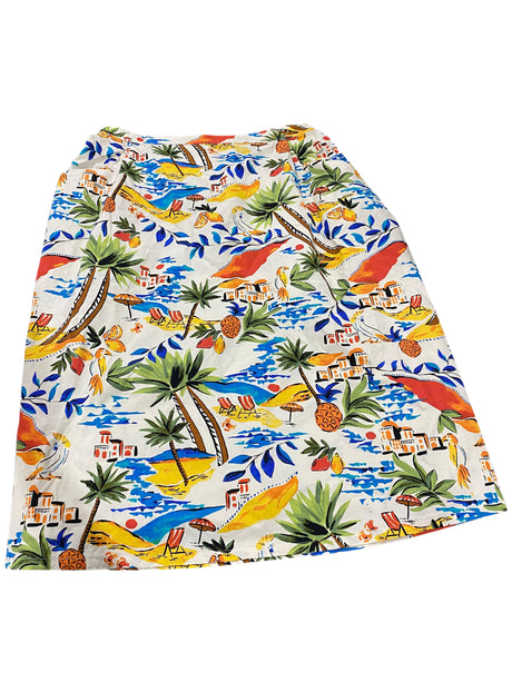 St. John's Bay, Womens, High Rise, Midi A-Line Skirt, Plus Size, Tropic - Freeman Liquidators - [product_description] - Women's Clothing