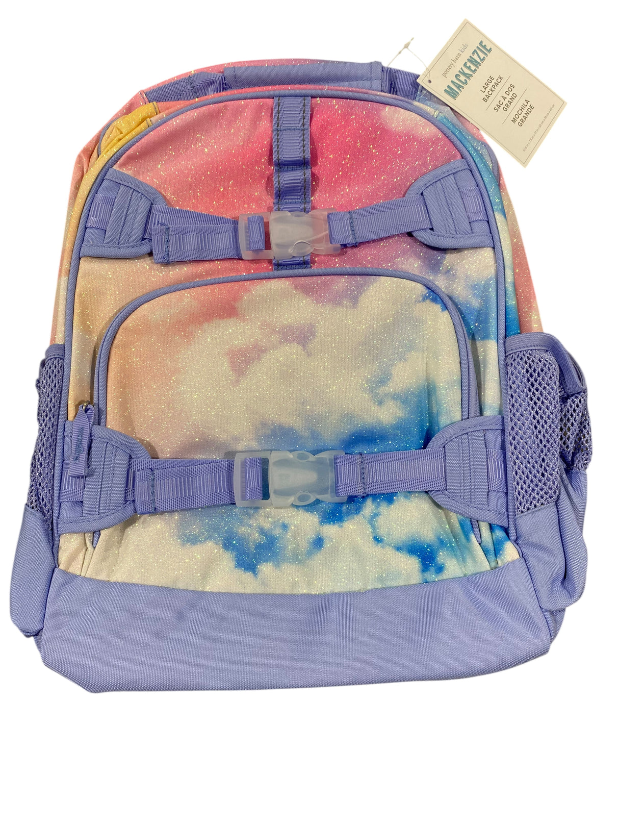 Pottery Barn, Mackenzie, Rainbow Clouds, Glitter Backpack