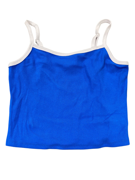 No Boundaries, Juniors, Cropped, Rib Cami, Blue - Freeman Liquidators - [product_description] - Women's Clothing