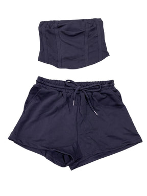 No Boundaries, Women's, Tube Top, Short Set, Black - Freeman Liquidators - [product_description] - Women's Clothing