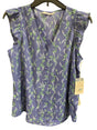 Lauren Conrad, Women's, Ruffle Shoulder, V-Neck Tank, Blue Wisteria - Freeman Liquidators - [product_description] - Women's Clothing
