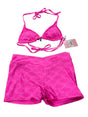 Juicy Couture, Women's, Rhinestone, Tri, Boy Short, Swim Set, Pink - SWIMWEAR - Freeman Liquidators - [product_description]