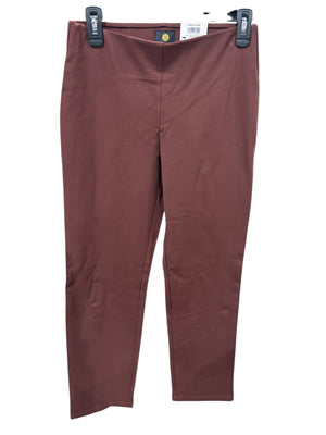 JM Collection, Women's, Ponte Knit, Pull On, Ankle Pants, Dark Fudge