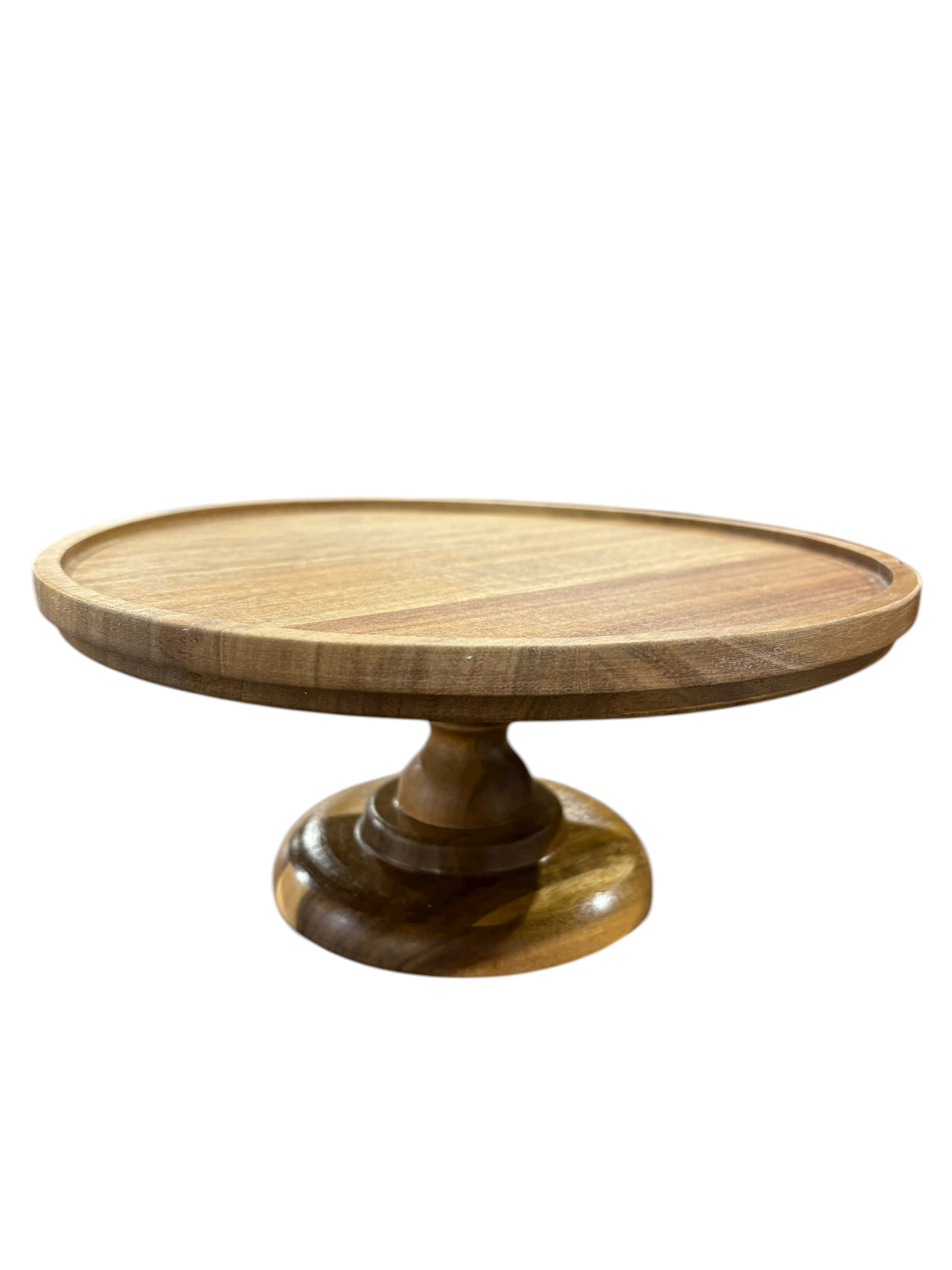 Creative Co Op, Wood, Cake Stand, Glass Dome, 13" H