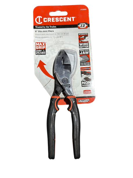 Crescent, 6" Slip Joint Plier, Cushion Grip, HTZ26CG - Image 1