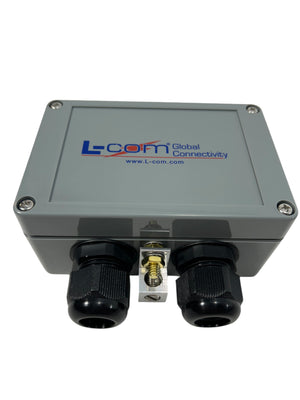 L-Com Global Connectivity - ALS-CAT5W - Compact Weatherproof 10/100 Base-T CAT5 Lightning Protector - Shielded RJ45 - Image 1