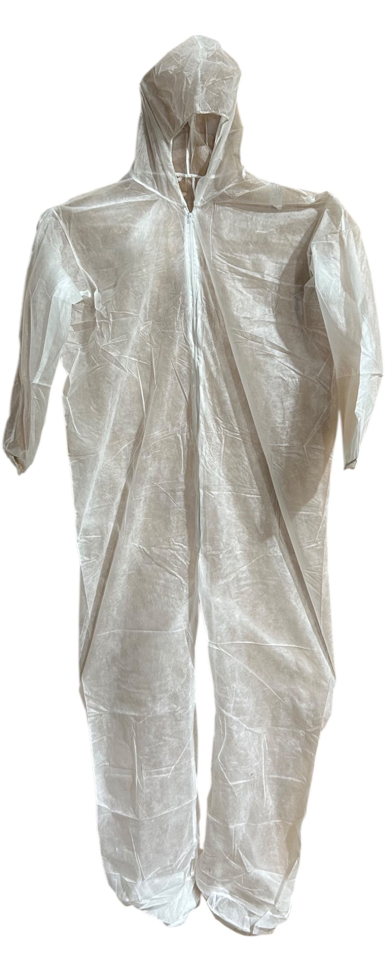 POLYGARD 15122, 3XL DISPOSABLE COVERALLS, WHITE SPUNPOLY, HOODED, WITH FRONT ZIPPER, 25 PACK - Image 1