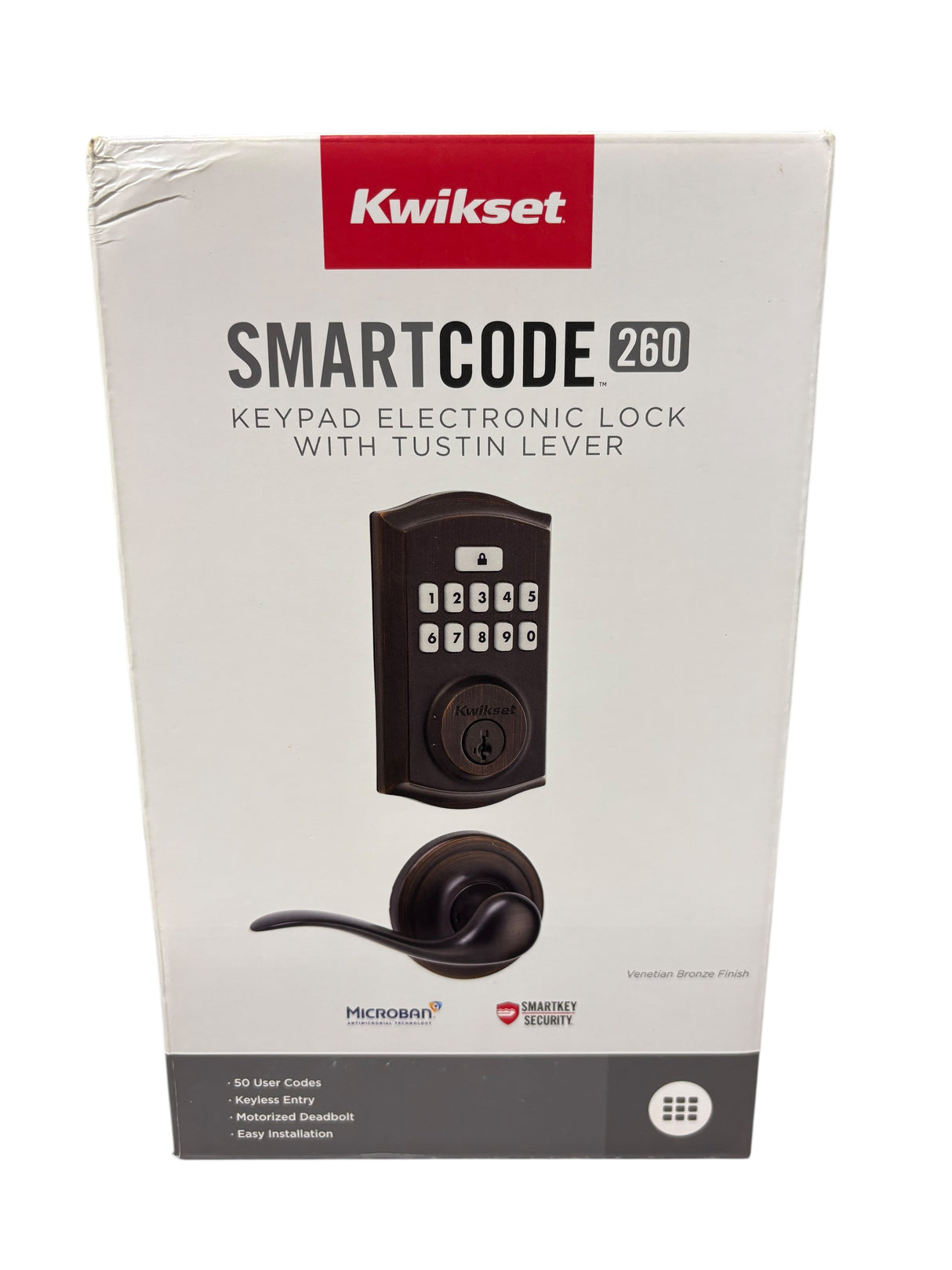 Kwikset, 99690-024, SmartCode, Keypad, Electronic Deadbolt, Handle Lock, Venetian Bronze