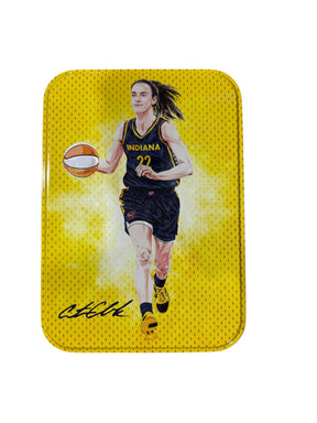 WNBA, Caitlin Clark, Collectible Tin, Empty, NO CARDS, Blue/Yellow - Sports Collectible - Freeman Liquidators - [product_description]
