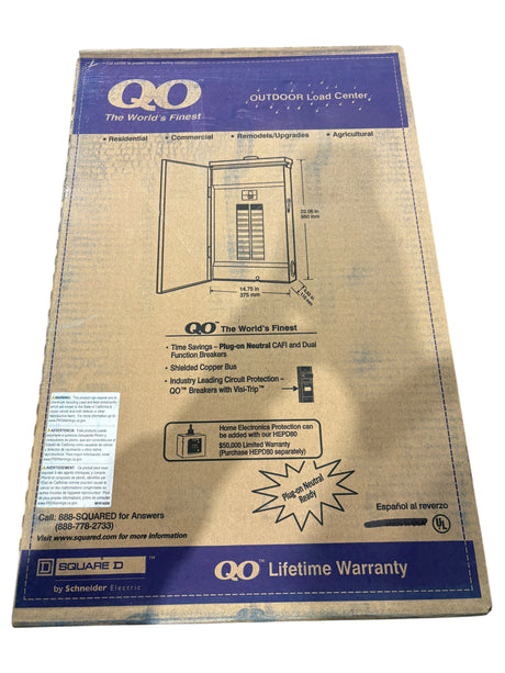 Square D, QO124L125PGRB, QO Plug On Neutral, Circuit Breaker Load Center - Circuit Breaker - Freeman Liquidators - [product_description]
