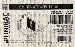 Unirac, SM DTD Attachment, Butyl Deck Mount, Mill Finish, (004BUTYLM) - Image 1