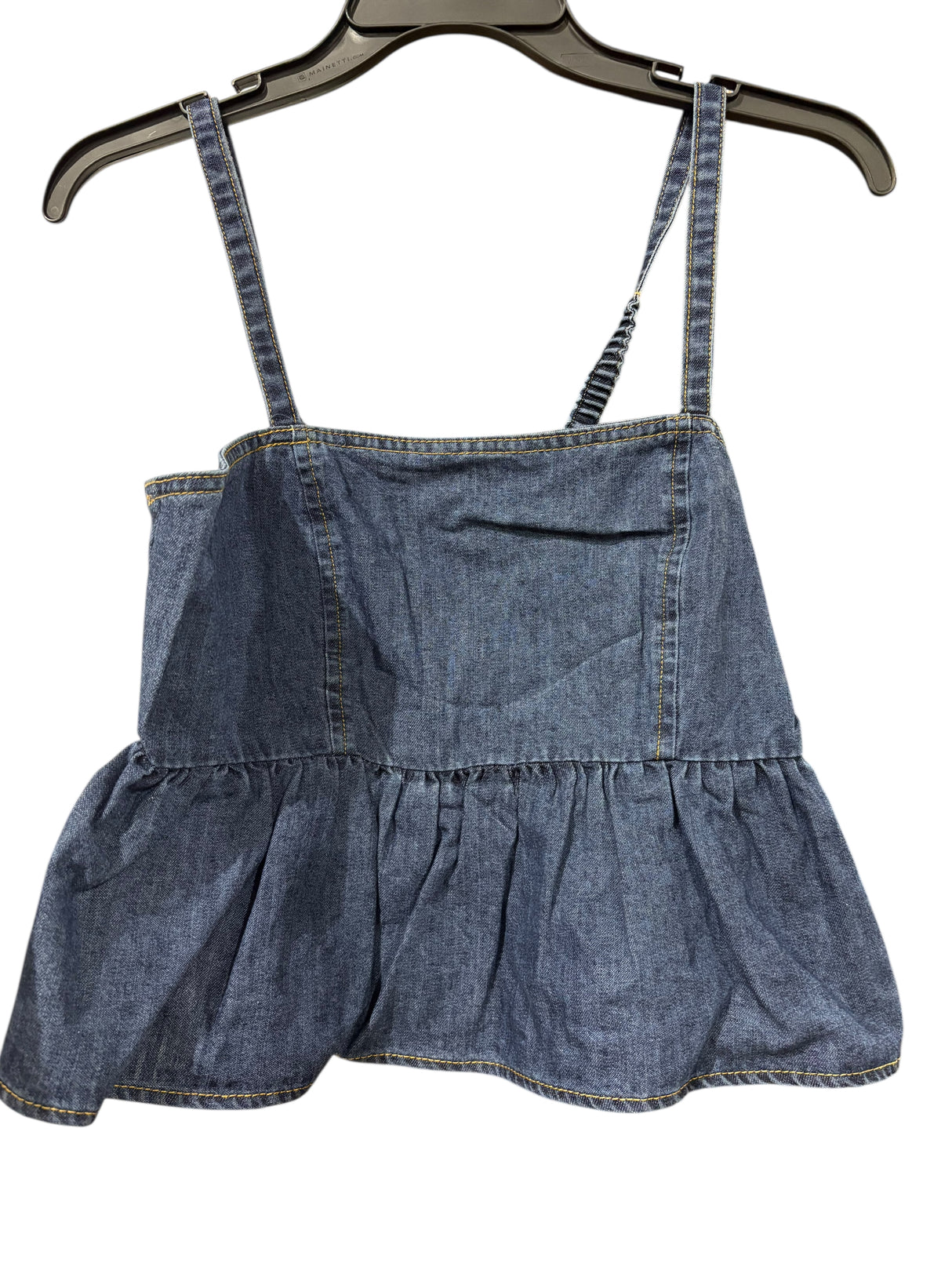 Celebrity Pink, Women's, Medium Wash, Denim, Babydoll, Peplum Top, Medium