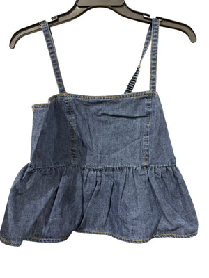 Celebrity Pink, Women's, Medium Wash, Denim, Babydoll, Peplum Top, Medium