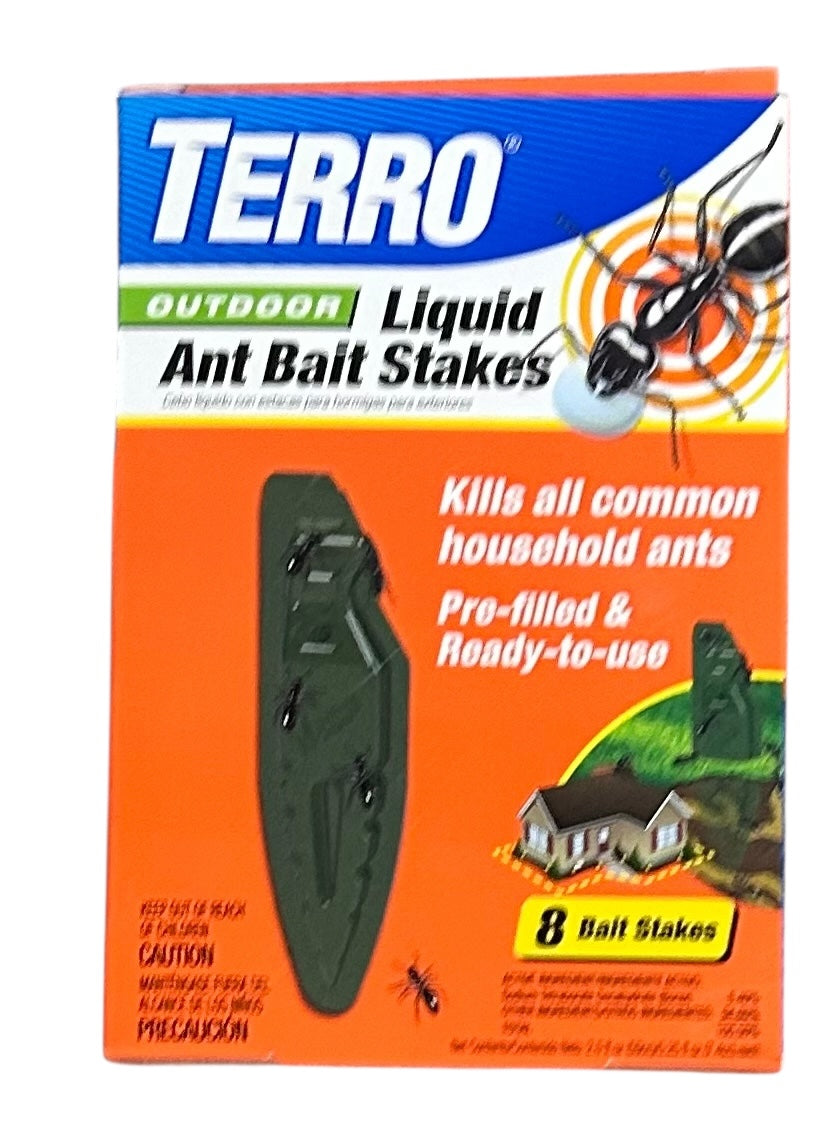 TERRO T1813 Outdoor Ready-to-Use Liquid Ant Bait Stake Ant Killer Trap - Kills Common Household Ants - Image 1