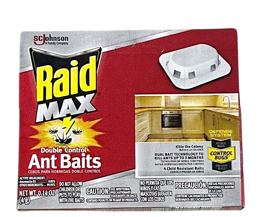 Raid Max Double Control Ant Baits, 4 Baits Per Pack (1 Pack) - IN STORE PICKUP ONLY - Image 1